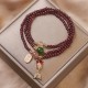 Garnet Strawberry Quartz Koi Fish Bracelet Garnet Strawberry Quartz Koi Fish Bracelet