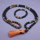 Tibetan Black Onyx Peace Mala Set Tibetan Black Onyx Peace Mala Set