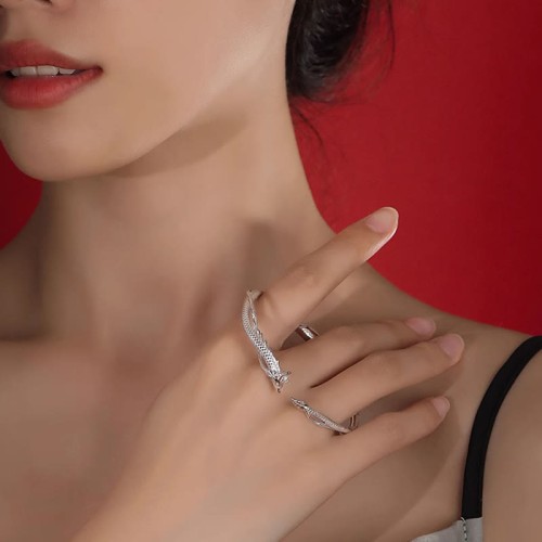 Year of the Dragon Sterling Silver Luck Cuff Year of the Dragon Sterling Silver Luck Cuff