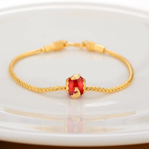 18K Gold Om Mani Padme Hum Koi Fish Luck Bracelet 18K Gold Om Mani Padme Hum Koi Fish Luck Bracelet