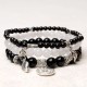 3PCS Natural Quartz Crystal Lotus Healing Bracelet 3PCS Natural Quartz Crystal Lotus Healing Bracelet