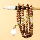 Tibetan Rosewood Lotus Mala Protection Necklace Bracelet