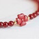 Natural Red Agate Endless Knot Confidence Bracelet