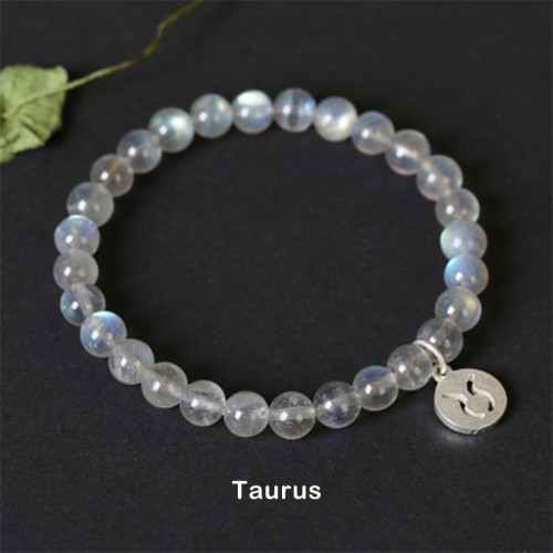 Zodiac Moonstone Charming Bracelet Zodiac Moonstone Charming Bracelet