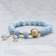 Aquamarine Pearl Moonstone Charm Bracelet Aquamarine Pearl Moonstone Charm Bracelet