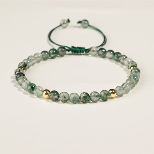 Moss Agate Lucky Balance Bracelet Moss Agate Lucky Balance Bracelet