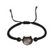 Silver Sheen Obsidian Strawberry Quartz Cat Bracelet Silver Sheen Obsidian Strawberry Quartz Cat Bracelet