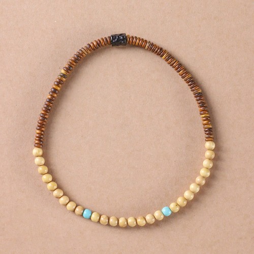 Sandalwood Turquoise Protection Double Wrap Bracelet
