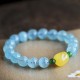Aquamarine Amber Beads Serenity Healing Bracelet Aquamarine Amber Beads Serenity Healing Bracelet