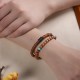 Sandalwood Turquoise Protection Double Wrap Bracelet