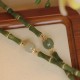 14K Copper Plated Peridot Jade Bamboo Luck Bracelet 14K Copper Plated Peridot Jade Bamboo Luck Bracelet