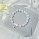 Cat's Eye Lavender Amethyst Rosette Charm Bracelet
