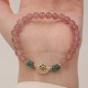 Strawberry Quartz Chalcedony Jade Healing Bracelet