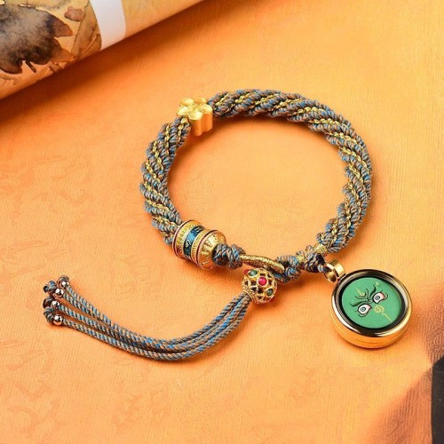 Tibetan Five God of Wealth Amulet Bracelet Tibetan Five God of Wealth Amulet Bracelet