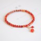 Natural Red Agate Endless Knot Confidence Bracelet
