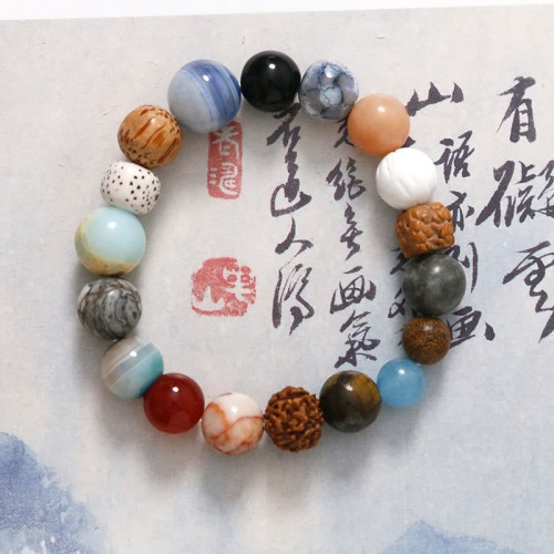 Bodhi Seed Crystal Agate Evil Spirits Protection Bracelet Bodhi Seed Crystal Agate Evil Spirits Protection Bracelet