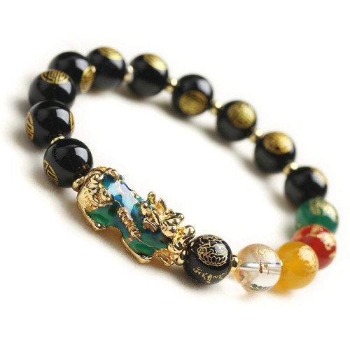 Color-Changing Pixiu Obsidian Luck Bracelet
