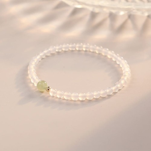 White Agate Jade Protection Bracelet White Agate Jade Protection Bracelet