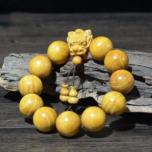 Rosewood Green Sandalwood Dragon Carved Bracelet Rosewood Green Sandalwood Dragon Carved Bracelet
