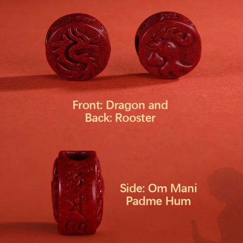 Year of the Dragon 925 Silver Cinnabar Auspicious Bracelet Year of the Dragon 925 Silver Cinnabar Auspicious Bracelet