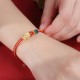 999 Silver Luck Year of the Dragon Colorful Rope Bracelet 999 Silver Luck Year of the Dragon Colorful Rope Bracelet