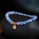 Aquamarine Red Agate Healing Charm Bracelet