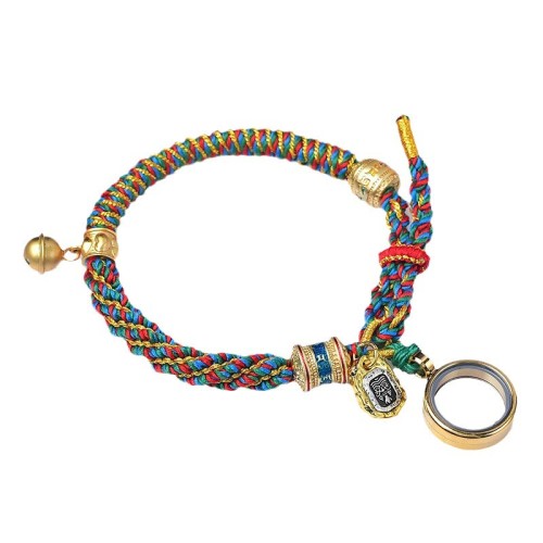 Om Mani Padme Hum Zakiram Wealth Amulet Bracelet