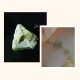 14K Gold Hetian Jade Rose Flower Luck Chain Bracelet 14K Gold Hetian Jade Rose Flower Luck Chain Bracelet