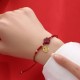 Cinnabar Fu Character Blessing Braided String Bracelet Cinnabar Fu Character Blessing Braided String Bracelet