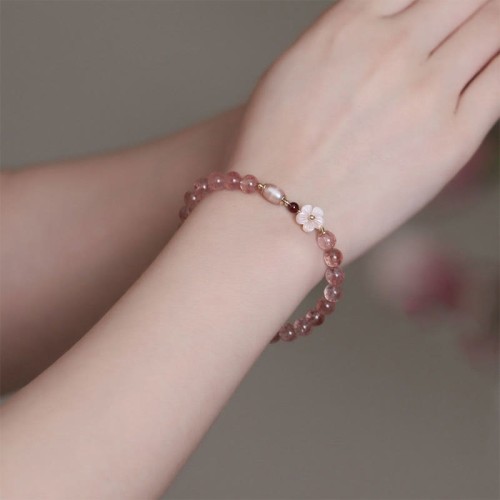 Strawberry Quartz Peach Blossom Love Bracelet Strawberry Quartz Peach Blossom Love Bracelet