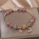 Strawberry Quartz Moonstone Love Bracelet