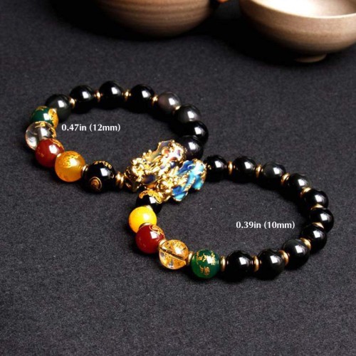 Color-Changing Pixiu Obsidian Wealth Bracelet