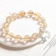 Sterling Silver Citrine Moon Star Bracelet Sterling Silver Citrine Moon Star Bracelet
