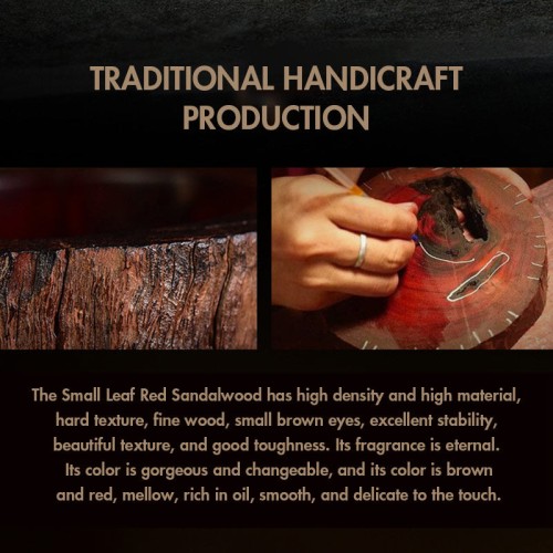 Red Sandalwood Gourd Jade Calm Bracelet