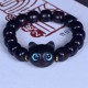 Ebony Wood Liuli Glass Lovely Cat Balance Bracelet Ebony Wood Liuli Glass Lovely Cat Balance Bracelet