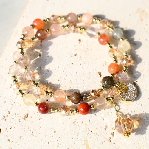 Colorful Rutilated Quartz Spiritual Growth Bracelet Colorful Rutilated Quartz Spiritual Growth Bracelet