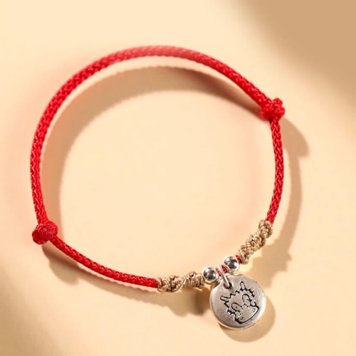 Handmade 999 Silver Year of the Dragon Luck Bracelet
