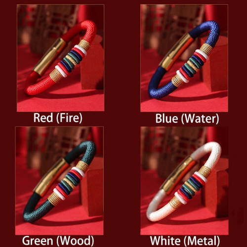 Tibetan Handmade King Kong Knot Five Elements Luck Bracelet Tibetan Handmade King Kong Knot Five Elements Luck Bracelet