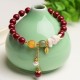 Year of the Rabbit Cinnabar Hetian Jade Bunny Bracelet Year of the Rabbit Cinnabar Hetian Jade Bunny Bracelet