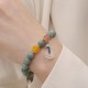 Cyan Jade Lotus Amethyst Crystal Healing Bracelet Cyan Jade Lotus Amethyst Crystal Healing Bracelet