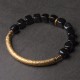 Obsidian Crystal Copper Strength Couple Bracelet