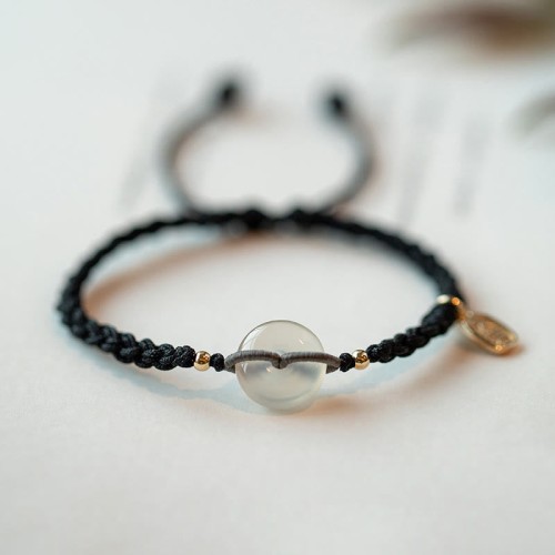 Chalcedony Peace Buckle Positive String Bracelet Chalcedony Peace Buckle Positive String Bracelet