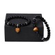 Black Onyx Crystal Stone Love Heart Protection Couple Bracelet Black Onyx Crystal Stone Love Heart Protection Couple Bracelet