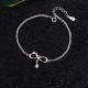 Year of the Dragon 999 Sterling Silver Zircon Knot Charm Bracelet Year of the Dragon 999 Sterling Silver Zircon Knot Charm Bracelet