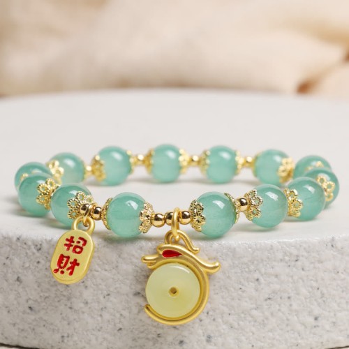 Year of the Dragon Red Agate Green Aventurine Bracelet Year of the Dragon Red Agate Green Aventurine Bracelet