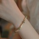 14K Gold Plated Hetian Jade Bamboo Bracelet 14K Gold Plated Hetian Jade Bamboo Bracelet