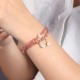 Strawberry Quartz Money Bag Charm Bracelet