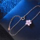 Sterling Silver Cherry Blossom Blessing Bracelet