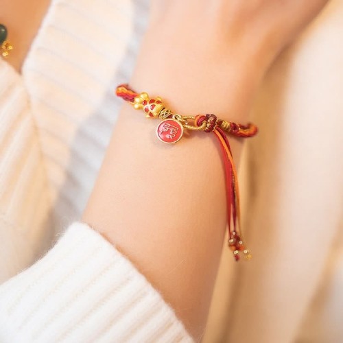 Chinese Zodiac Koi Fish Protection Reincarnation Knot Bracelet
