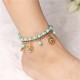 2Pcs Turquoise Stone Flower Protection Bracelet 2Pcs Turquoise Stone Flower Protection Bracelet